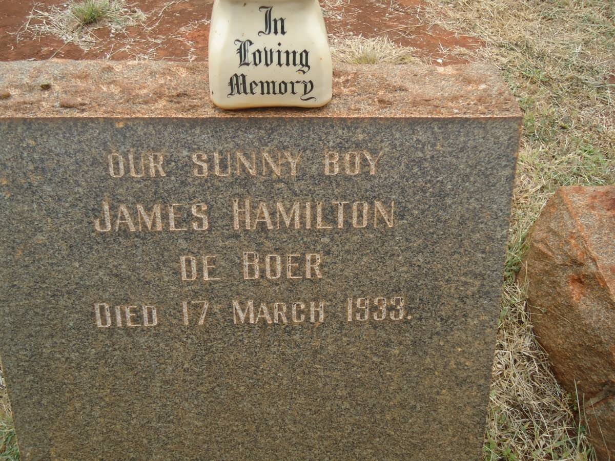 BOER James Hamilton, de -1933