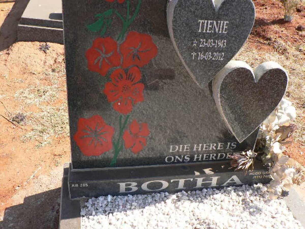 BOTHA Tienie 1943-2012