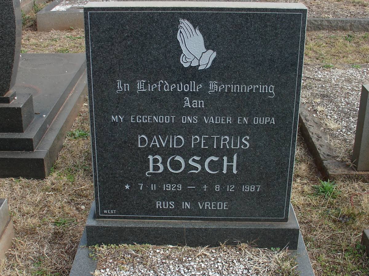 BOSCH David Petrus 1929-1987