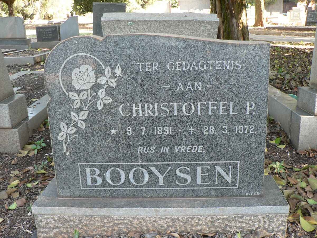 BOOYSEN Christoffel P. 1891-1972