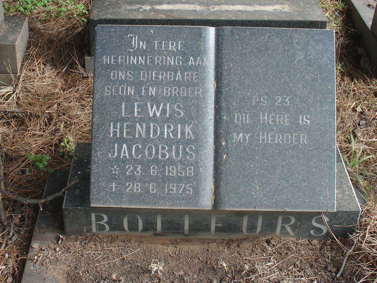 BOLLEURS Lewis Hendrik Jacobus 1958-1975