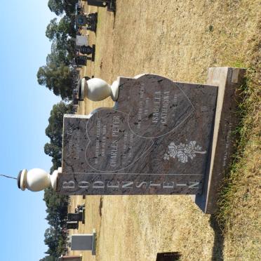 BODENSTEIN Charles Peter 1945-2001 &amp; Isabella Catharina 1949-