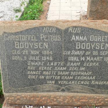 BOOYSEN Christoffel Petrus 1864-1945 &amp; Anna Dorethea SWART 1877-1960