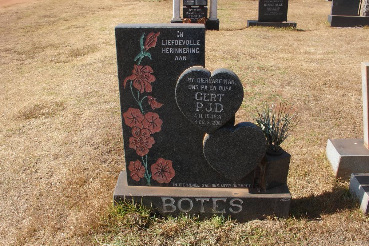 BOTES Gert P.J.D. 1931-2001