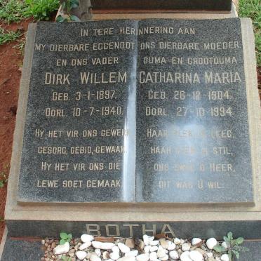 BOTHA Dirk Willem 1897-1940 &amp; Catharina Maria 1904-1994