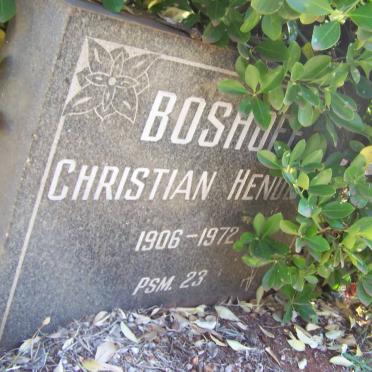 BOSHOFF Christian Hendrik 1906-1972