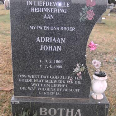 BOTHA Adriaan Johan 1969-2008