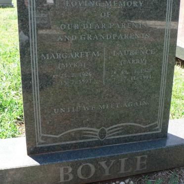 BOYLE Laurence 1927-1994 &amp; Margaret M. 1926-1993