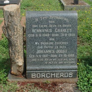 BORCHERDS Johannes Joost 1910-1966 :: BORCHERDS Hermanus Charles 1940-1958
