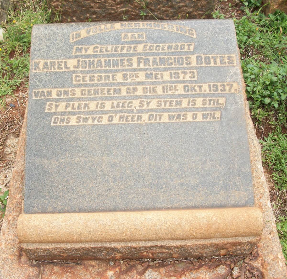 BOTES Karel Johannes Francios 1873-1937