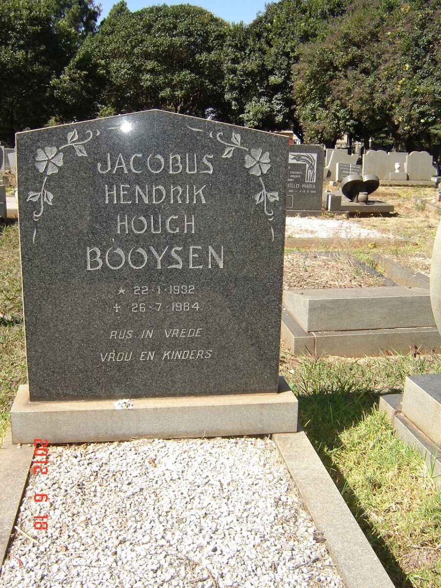 BOOYSEN Jacobus Hendrik Hough 1932-1984