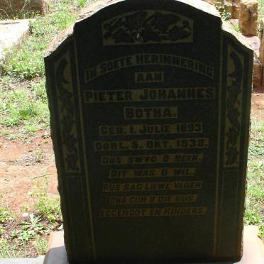 BOTHA Pieter Johannes 1893-1938