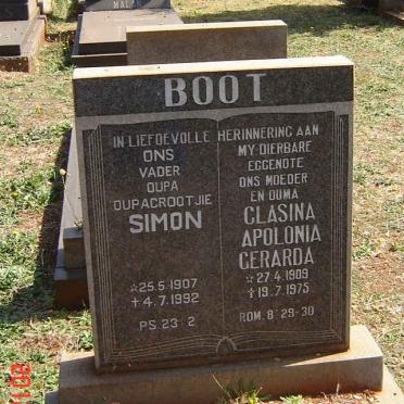 BOOT Simon 1907-1992 &amp; Clasina Apolonia Gerarda 1909-1975 