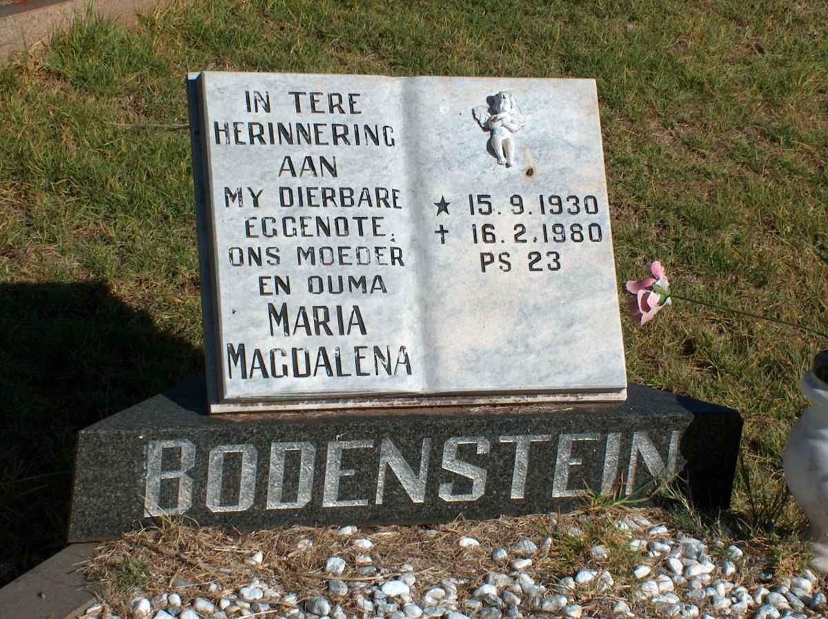 BODENSTEIN Maria Magdalena 1930-1980
