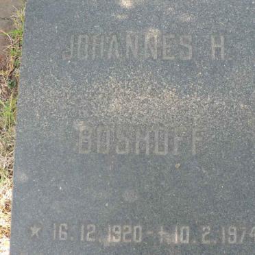 BOSHOFF Johannes H. 1920-1974