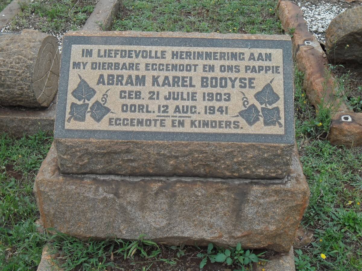 BOOYSE Abram Karel 1903-1941