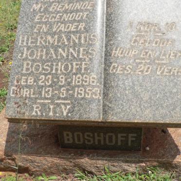 BOSHOFF Hermanus Johannes 1896-1953