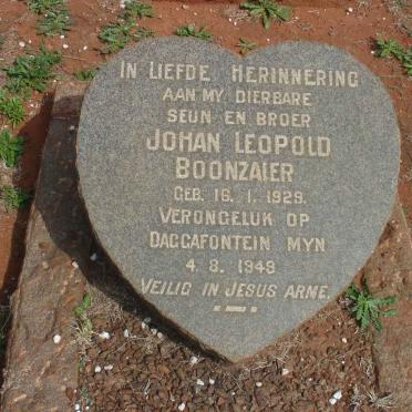 BOONZAAIER John Leopold 1929-1949