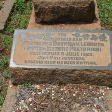 BOTHMA Gerhardus -1929 &amp; Leonora PRETORIUS -1929