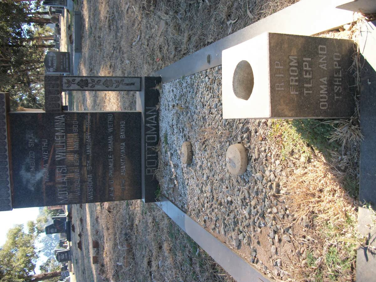 BOTTOMAN Motlatsi Wilhemina 1900-1978