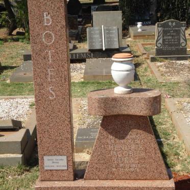 BOTES Hendrik Jacobus Lukas 1922-1976 &amp; Anna Jacoba 1928-2008 