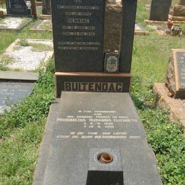 BUITENDAG Henning 1887-1948 &amp; Margaretha Susanna Elizabeth 1895-1976