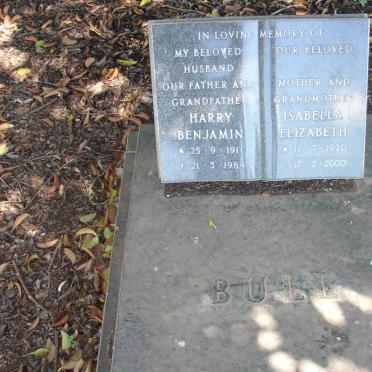 BULL Harry Benjamin 1911-1984 &amp; Isabella Elizabeth 1920-2000