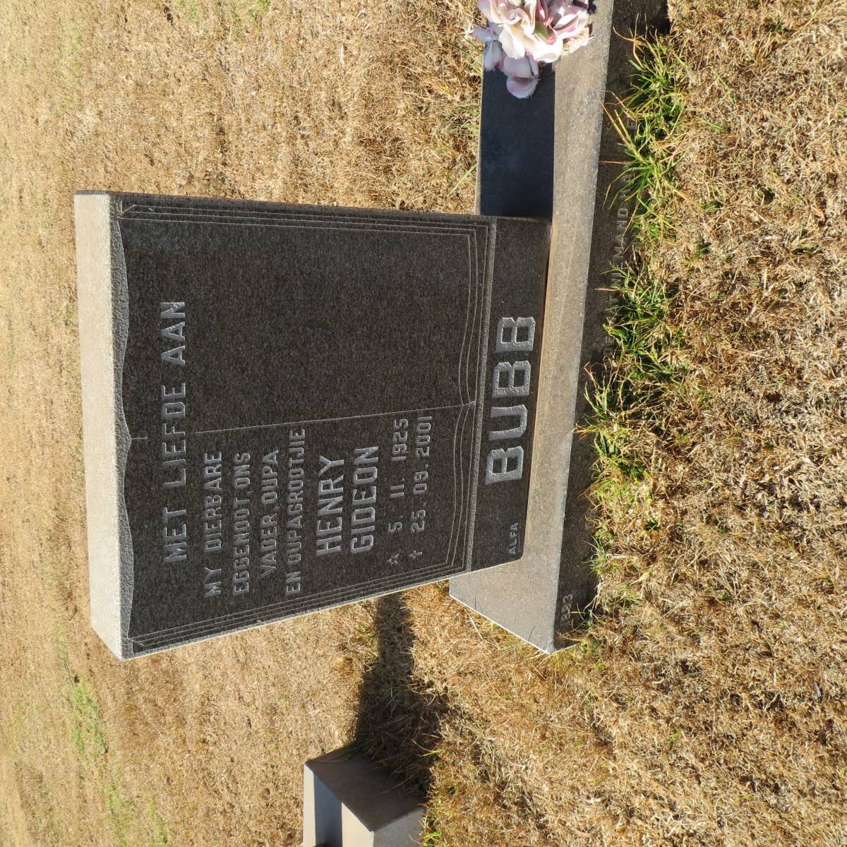 BUBB Henry Gideon 1925-2001