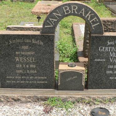 BRAKEL Wessel, van 1916-1954 &amp; MULLER Gertina Rolina voorheen VAN BRAKEL 1924-1996