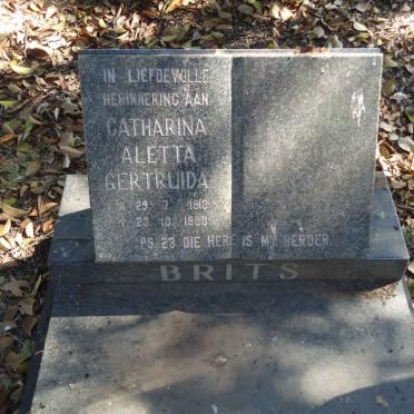 BRITS Catharina Aletta Gertruida 191?-1988