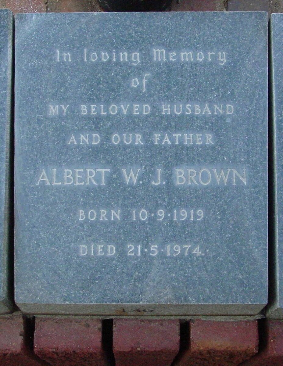 BROWN Albert W.J. 1919-1974