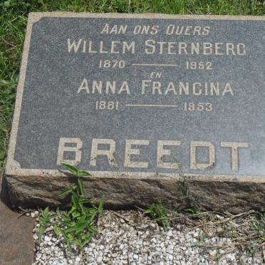 BREEDT Willem Sternberg 1870-1952 &amp; Anna Francina 1881-1953