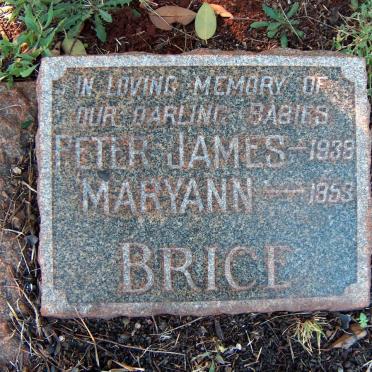 BRICE Peter James -1938 :: BRICE Maryann -1958