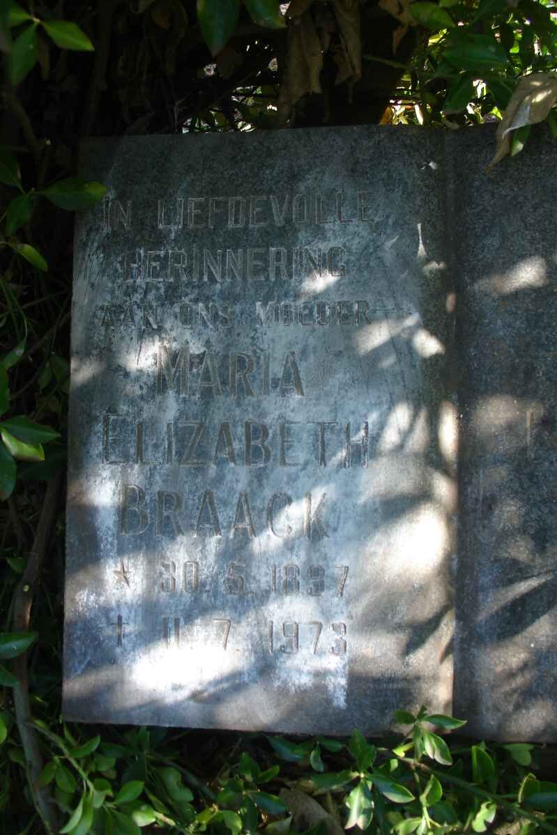 BRAACK Maria Elizabeth 1897-1973