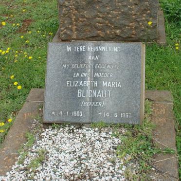 BLIGNAUT Elizabeth Maria nee BEKKER 1903-1967