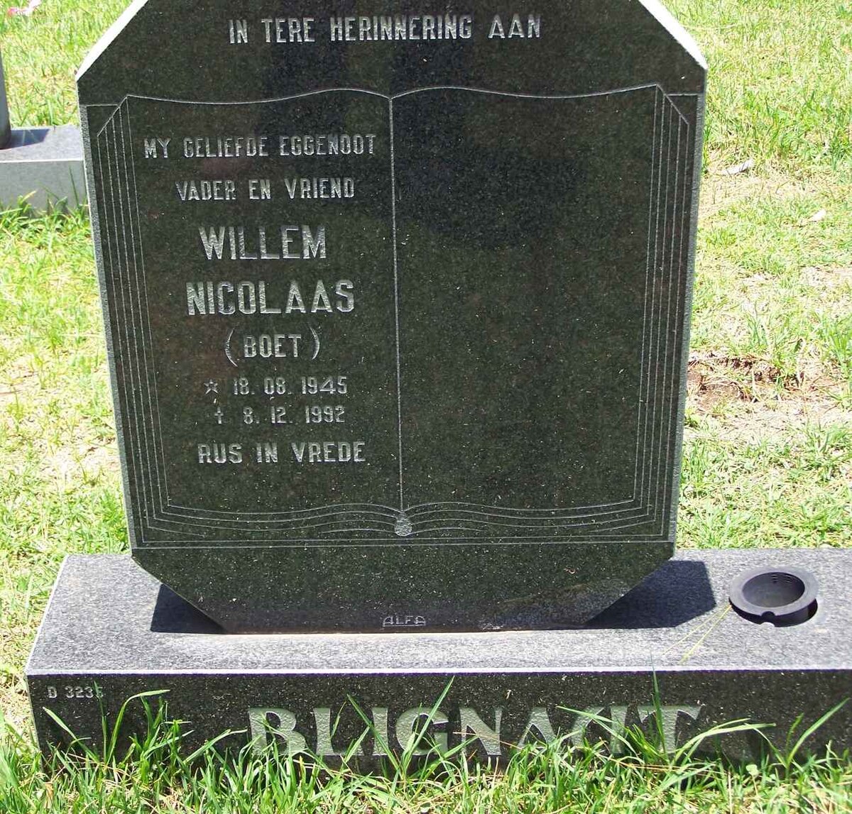 BLIGNAUT Willem Nicolaas 1945-1992