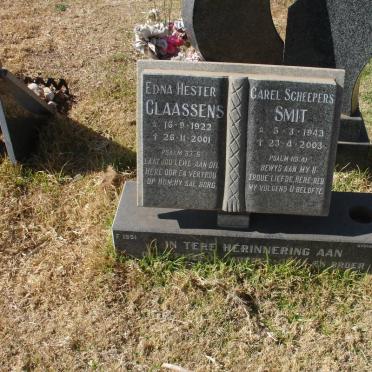 CLAASSENS Edna Heter 1922-2001 :: SMIT Carel Scheepers 1943-2003