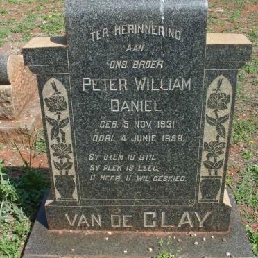 CLAY Peter William Daniel, van de 1931-1958