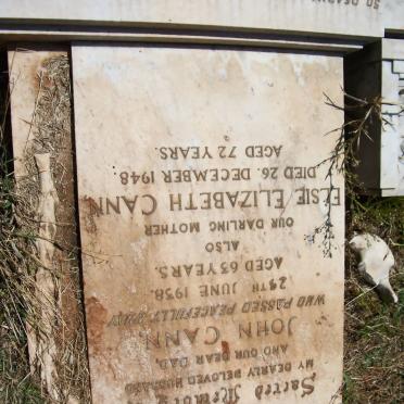 CANN John -1938 &amp; Elsie Elizabeth -1948