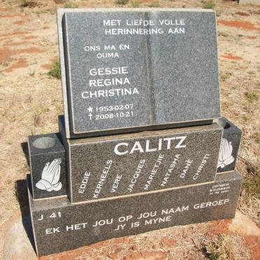 CALITZ Gessie Regina Christina 1953-2008