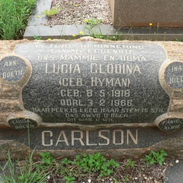 CARLSON Lucia Clodina nee HYMAN 1918-1966