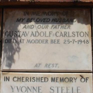 CARLSTON Gustav Adolf -1948 :: STEELE Yvonne 1934-1949