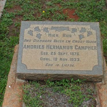 CAMPHER Andries Hermanus 1876-1933