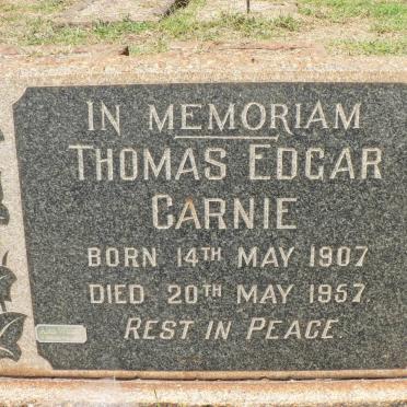 CARNIE Thomas Edgar 1907-1957