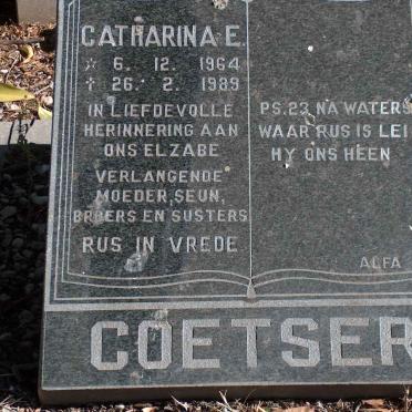 COETSER Catharina E. 1964-1989
