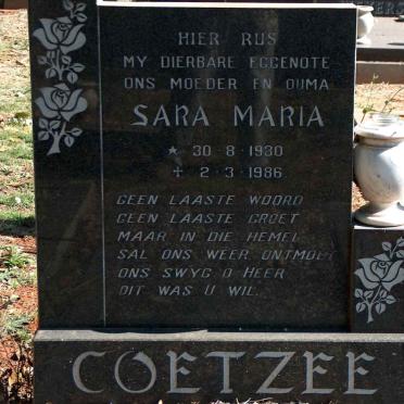 COETZEE Sara Maria 1930-1986