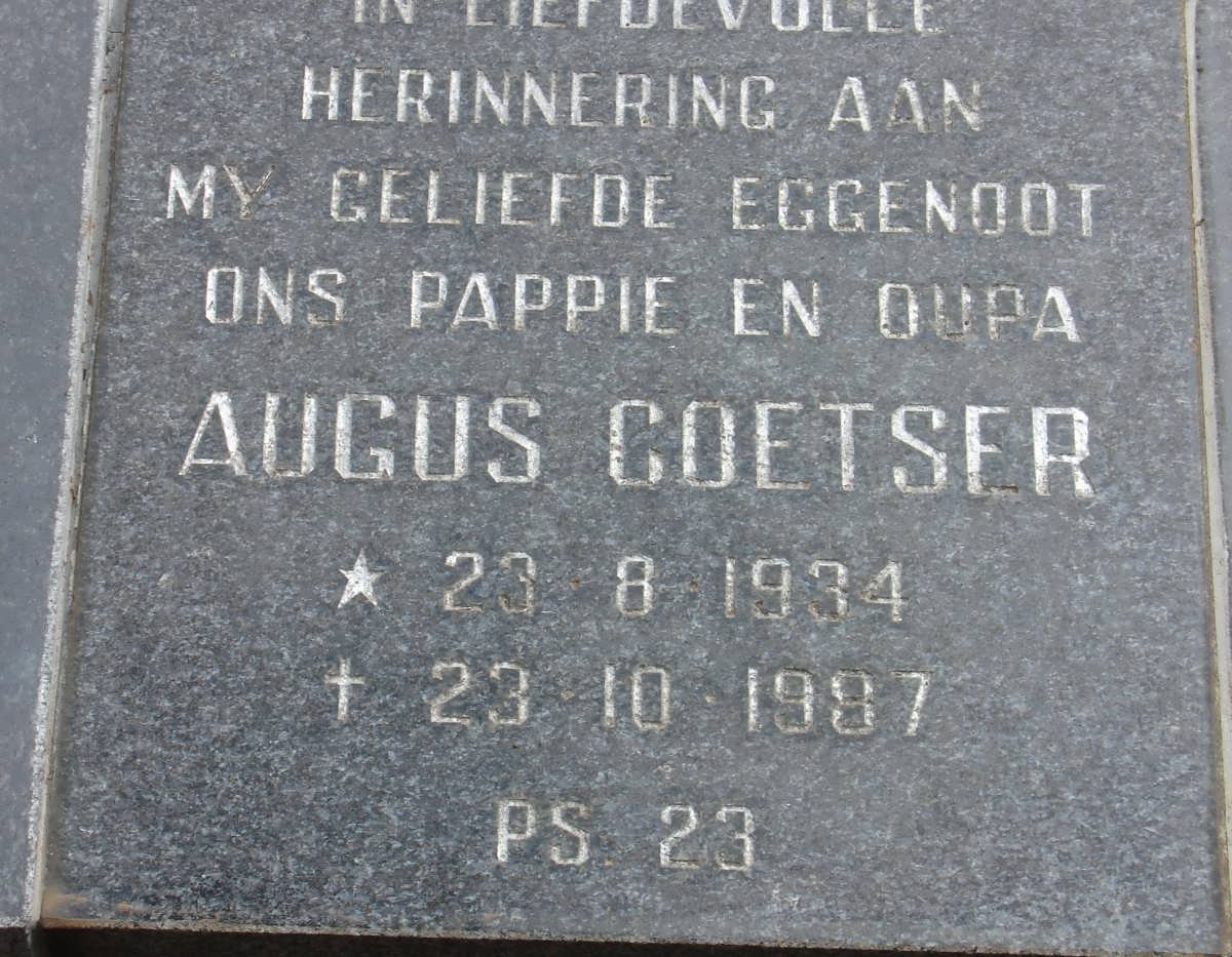 COETSER Augus 1934-1997