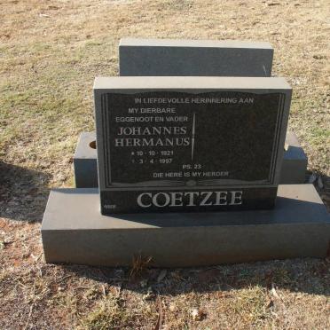 COETZEE Johannes Hermanus 1921-1997
