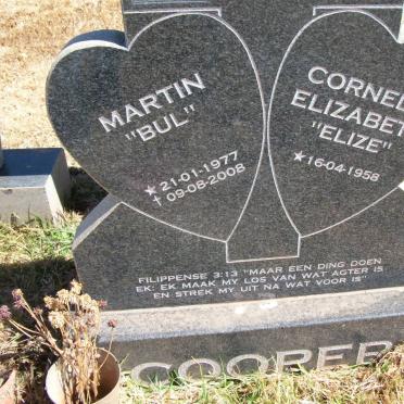 COOPER Martin 1977-2008 &amp; Cornelia Elizabeth 1958-