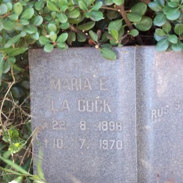 COCK Maria E, la. 1898-1970